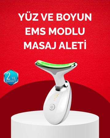 Hediye Usb Şarjlı Led Işık Terapili Yüz Boyun Bakım Cihazı