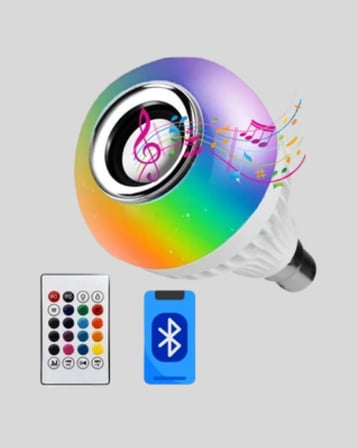 Hediye Bluetooth Hoparlörlü Led Ampul – 12w Enerji Tasarruflu
