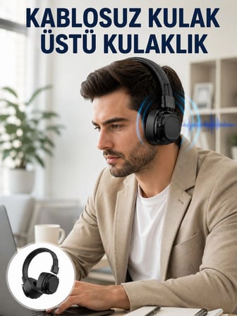 Hediye Uzun Süreli Rahat Kullanım İçin Kablosuz Bluetooth Kulaklık Yeni Nesil