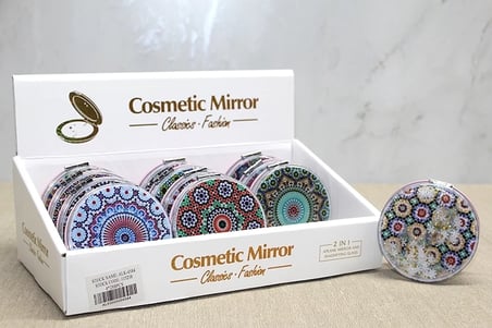 Hediye Mandala Desenli Hareketli Sulu El Aynası Alk4584