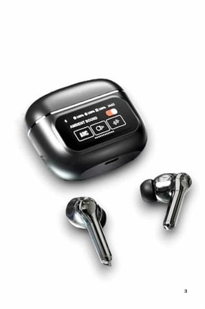 Hediye Yeni Nesil Anc Özellikli Çağrı Cevaplayan Dokunmatik Ekranlı Bluetooth Kulaklık Siyah