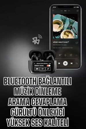 Hediye Yeni Nesil Bluetooth Kulaklık Ekranlı Yüksek Ses Kaliteli Uzun Şarj Süreli