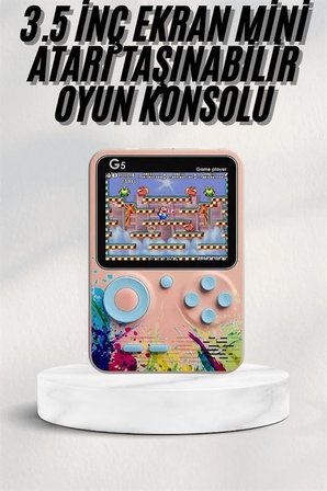 Hediye 3 İnç Ekran 500 Oyunlu Game Box Mini Taşınabilir Oyun Konsolu