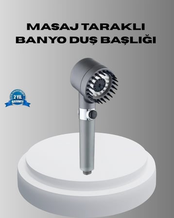 Hediye Spa Etkili Masaj Uçlu Duş Başlığı Ergonomik Tasarım
