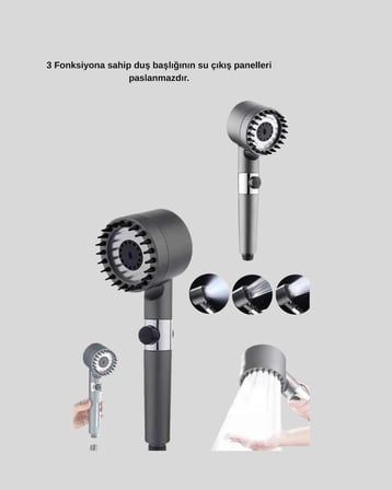 Hediye Spa Etkili Masaj Uçlu Duş Başlığı Ergonomik Tasarım