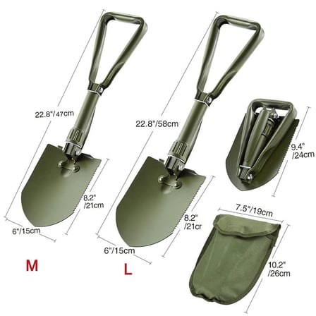 Hediye Profesyonel Portatif Katlanabilir Kürek ( Orta Boy 59 Cm )