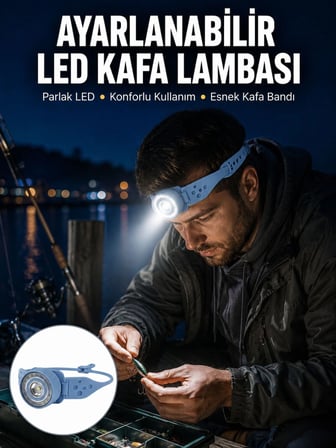 Hediye Kampçı Kafa Lambası Su Geçirmez Çok Modlu Led Yeni Nesil