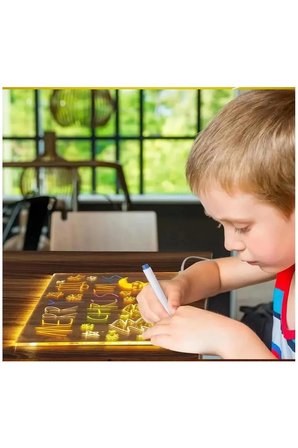 Hediye 12 Inc Led Işıklı Çizim Tahtası Ayarlanabilir Stant Ve Kalemleri İle