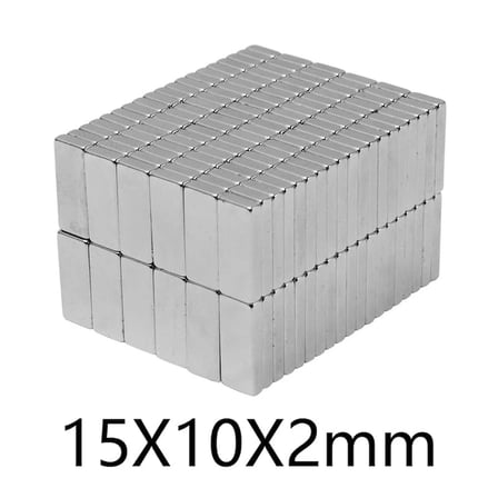 Hediye 5 Adet 15x10x1.5 Mm Köşeli Neodyum Mıknatıs N35 Magnet Dayanıklı Nikel Kaplama