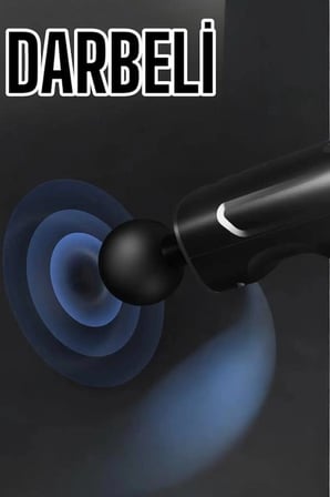 Hediye 4 Başlıklı Darbeli Şarjlı Masaj Aleti Tabancası Kablosuz