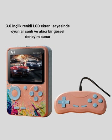 Hediye 500 Klasik Oyunlu Retro Oyun Konsolu Taşınabilir Ve Tv Bağlantılı