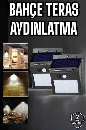 Hediye Solar Lamba Giriş, Bahçe Yol Avlu Hareket Sensörlü Led Parlak Gece Su Geçirmez