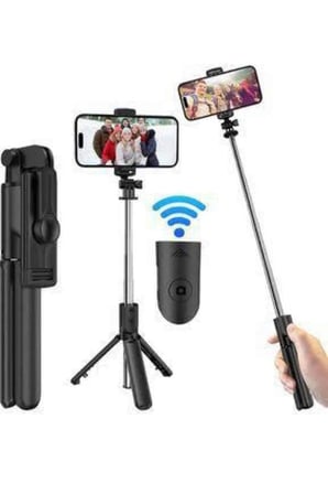 Hediye Cep Telefonu Tripod Standı Manyetik Selfie Sopa Bluetooth Uzaktan Kumandalı