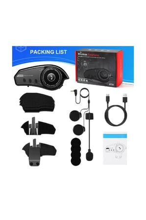 Hediye Bt35 Kask Kulaklık Bluetooth 5.0 Motosiklet Interkom Su Geçirmez Kablosuz Kulaklık