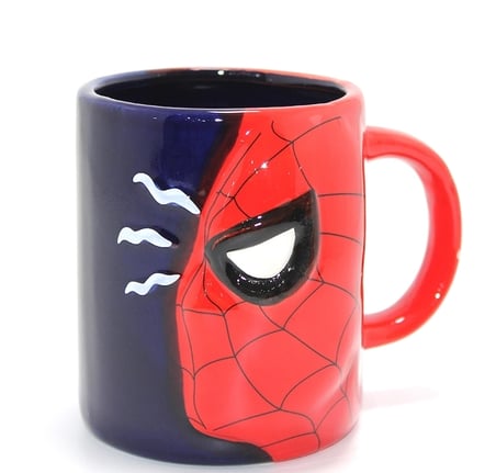 Hediye 3d Spiderman Tasarımı Porselen Kupa Bardak Alk4495