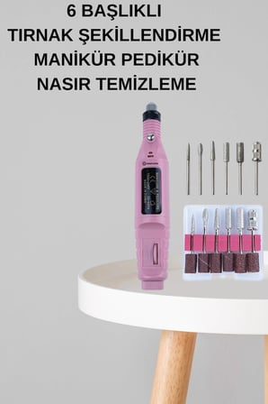 Hediye Elektrikli Manikür Pedikür Seti İkili Set 12 Parça Tırnak Bakımı Törpü Protez Çıkarma