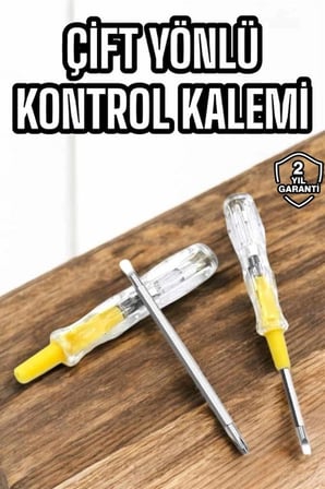Hediye Kontrol Kalemi Nikel Kaplama Çift Başlıklı Test Cihazı