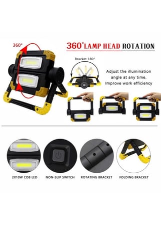 Hediye Br S100 30w Cob Led Usb Projektör El Feneri