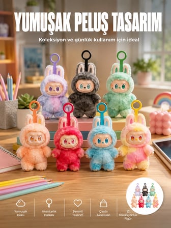 Hediye Dekoratif Labubu Peluş Figür Oyuncak Yeni Seri