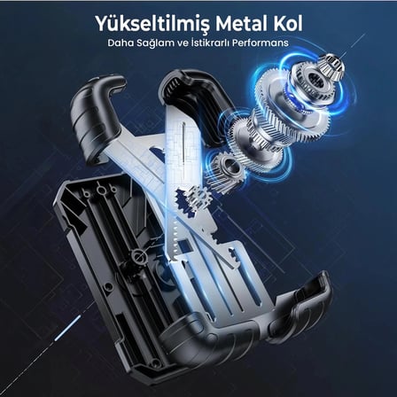 Hediye 360° Derece Ayarlanabilen Gidon Bağlantılı Bisiklet Motosiklet İçin Abs 4-7.8″ İnç Telefon Tutucu