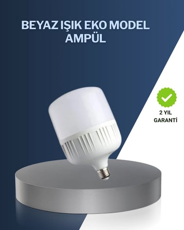 Hediye Uzun Ömürlü Şarjlı Led Ampul 30 Watt Güçlü Aydınlatma