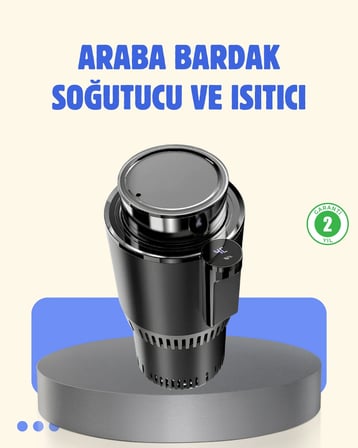 Hediye Araç İçi Akıllı Bardaklık Isıtıcı Soğutucu Dijital Ekranlı