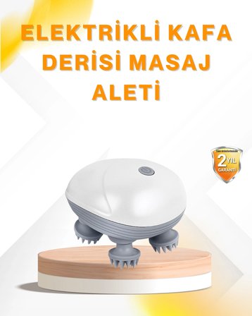 Hediye Şarjlı Kafa Masaj Aleti 3 Hız Ayarlı Derin Masaj