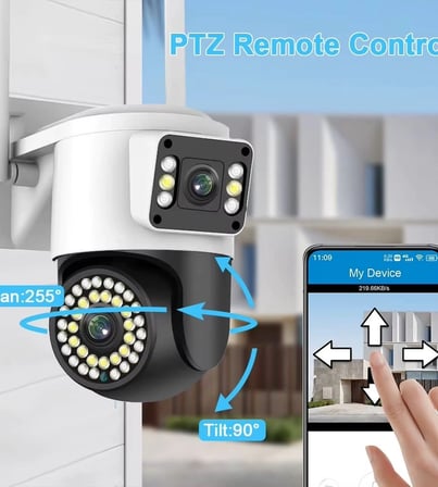 Hediye 4mp Yoosee Çift Lens Ip Kamera - Wıfı Açık Otomatik İzleme, Su Geçirmez Kablosuz Güvenlik Ev Kamerası, Renkli Gece Görüş
