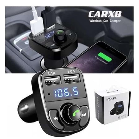 Hediye Carx8 Digital Ekran Bluetooth Araç Kiti Mp3 Fm Transmitter