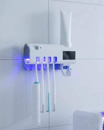 Hediye Uv Sterilizasyonlu Duvara Monte Otomatik Diş Fırçası Tutucu