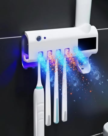 Hediye Uv Sterilizasyonlu Duvara Monte Otomatik Diş Fırçası Tutucu