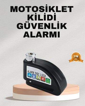 Hediye Ekonomik Alarm Disk Kilidi Motosiklet Scooter Bisiklet Güvenlik
