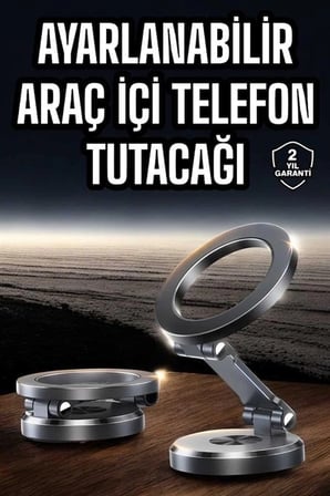 Hediye Araç İçi Telefon Tutacağı Manyetik Tasarım Ayarlanabilir