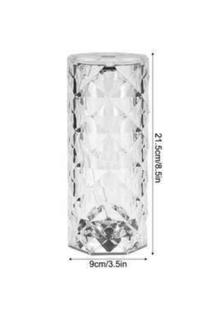 Hediye Kristal Lamba Masa Lambası Şarjlı Masa Lambası Dokunmatik Sensör Usb Şarjlı