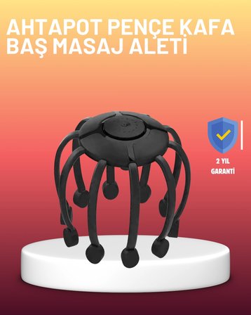 Hediye Usb Şarjlı Kafa Masaj Aleti 3 Modlu 8 Başlıklı Stres Giderici