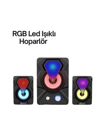 Hediye Renkli Led Işıklı Hoparlör
