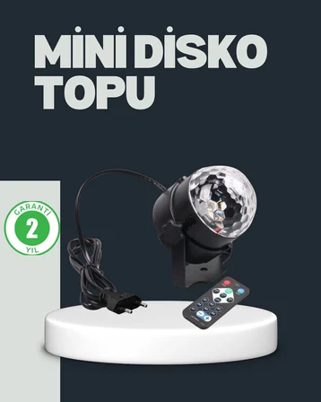 Hediye Rgb Led Disko Küresi 7 Modlu Uzaktan Kumandalı