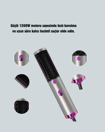 Hediye Saç Düzleştirme Ve Hacimlendirme Fonksiyonlu Fırça