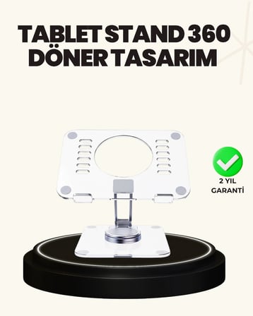 Hediye Ayarlanabilir Şeffaf Tablet Standı Kaymaz Silikon Tabanlı