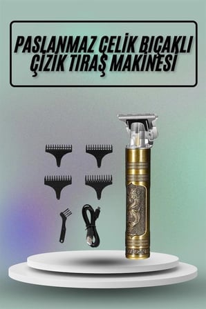 Hediye Saç Sakal Vücut Tıraş Makinesi Çizik Atma Makinesi Paslanmaz Çelik