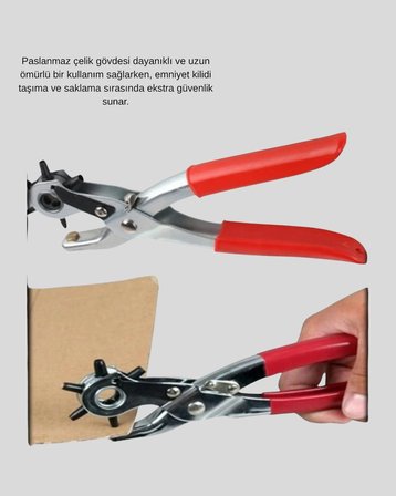 Hediye Çok Fonksiyonlu Delik Açma Pensesi 2mm–4.5mm Ayarlı Metal Gövdeli