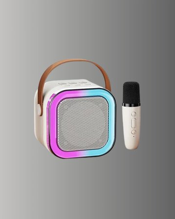 Hediye Taşınabilir Karaoke Mikrofon Seti Bluetooth Hoparlörlü Yeni Nesil