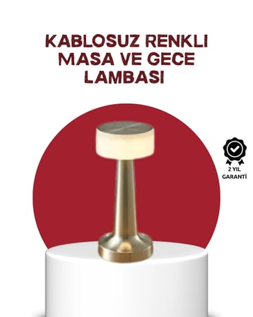 Hediye Şarj Edilebilir Led Masa Lambası – Usb Girişli, Metal Yapı