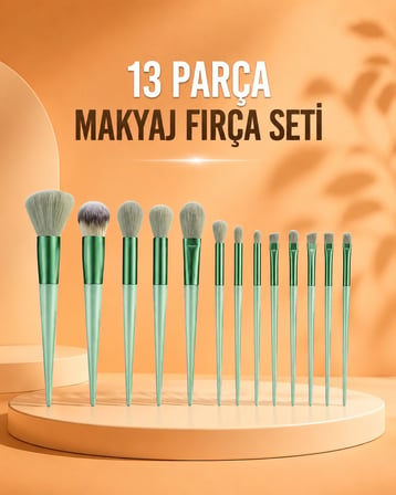 Hediye 13 Parça Makyaj Fırça Seti Far Fırçası Allık Fırçası Yumuşak Uçlu