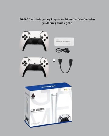 Hediye 2 Kollu Kablosuz 4k Tv Uyumlu Klasik Oyun Konsolu