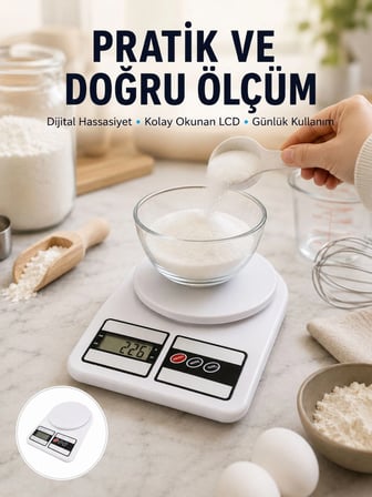 Hediye Pratik Ve Şık Tasarımıyla Dijital Mutfak Tartısı Yeni Nesil