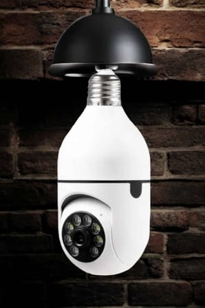 Hediye Wifi Kamera Duylu Ampul Görünümlü 360 Derece Dönebilen Ev Kamerası