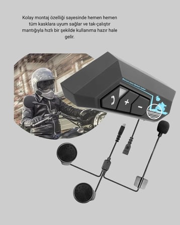 Hediye Motosiklet Kask Kulaklığı Bluetooth 5.0 Gürültü Önleme Ve Hızlı Bağlantı Yeni Nesil