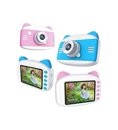Hediye X900 Dijital Çocuk Fotoğraf Makinesi Selfie Kamera 3.5 İnç Dijital Çocuk Kamerası 1080p (mavi)