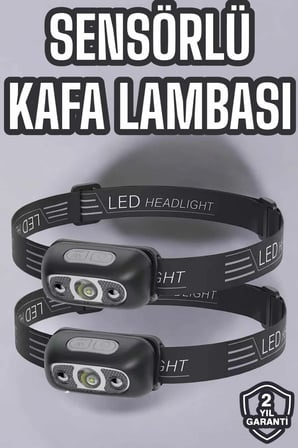 Hediye Kafa Lambası Kamp Lambası Led Işık Şarjlı Ayarlanabilir